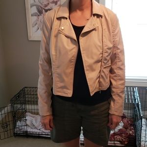 Pink moto jacket